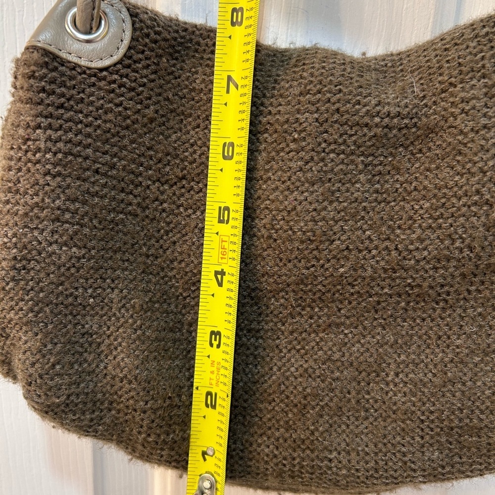 J. Jill Wool Infused Hobo Bag Adjustable Leather Strap Magnetic Snap Close - Picture 11 of 11